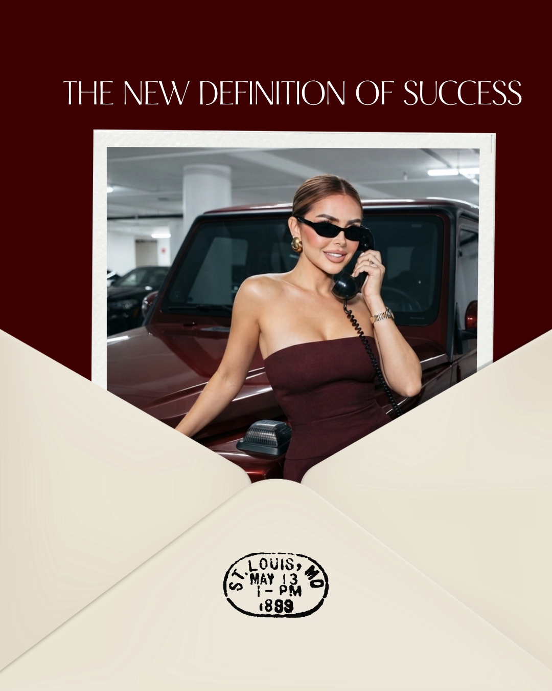 Plantilla The New Definition of Success con sobre crema